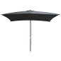 vidaXL Sonnenschirm mit Holz-Mast 200×300 cm Anthrazit vidaXL Sonnenschirm mit Holz-Mast 200×300 cm Anthrazit