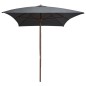 vidaXL Sonnenschirm mit Holz-Mast 200×300 cm Anthrazit vidaXL Sonnenschirm mit Holz-Mast 200×300 cm Anthrazit