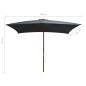 vidaXL Sonnenschirm mit Holz-Mast 200×300 cm Anthrazit vidaXL Sonnenschirm mit Holz-Mast 200×300 cm Anthrazit