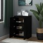 vidaXL Sideboard Schwarz 60x36x84 cm Massivholz Kiefer vidaXL Sideboard Schwarz 60x36x84 cm Massivholz Kiefer