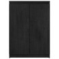 vidaXL Sideboard Schwarz 60x36x84 cm Massivholz Kiefer vidaXL Sideboard Schwarz 60x36x84 cm Massivholz Kiefer