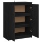 vidaXL Sideboard Schwarz 60x36x84 cm Massivholz Kiefer vidaXL Sideboard Schwarz 60x36x84 cm Massivholz Kiefer