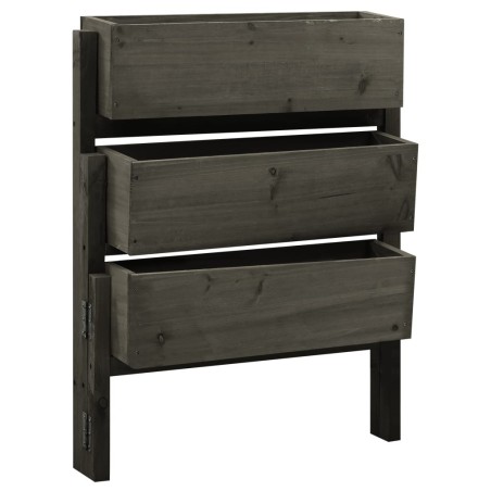vidaXL Pflanzkübel Klappbar Grau 60x14x75 cm Massivholz Tanne