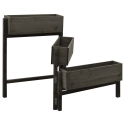 vidaXL Pflanzkübel Klappbar Grau 60x14x75 cm Massivholz Tanne