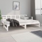vidaXL Tagesbett Ausziehbar Weiß Massivholz Kiefer 2x(80x200) cm vidaXL Tagesbett Ausziehbar Weiß Massivholz Kiefer 2x(80x200) cm