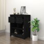 vidaXL Sideboard Schwarz 70x35x80 cm Massivholz Kiefer vidaXL Sideboard Schwarz 70x35x80 cm Massivholz Kiefer