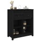 vidaXL Sideboard Schwarz 70x35x80 cm Massivholz Kiefer vidaXL Sideboard Schwarz 70x35x80 cm Massivholz Kiefer