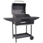 vidaXL Holzkohlegrill Smoker mit Ablage Schwarz vidaXL Holzkohlegrill Smoker mit Ablage Schwarz
