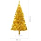 vidaXL Künstlicher Weihnachtsbaum mit Ständer Golden 120 cm PET vidaXL Künstlicher Weihnachtsbaum mit Ständer Golden 120 cm PET