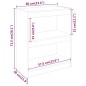 vidaXL Bücherregal/Raumteiler Weiß 60x30x71,5 cm Massivholz Kiefer vidaXL Bücherregal/Raumteiler Weiß 60x30x71,5 cm Massivholz Kiefer