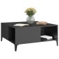 vidaXL Couchtisch Schwarz 80x80x36,5 cm Holzwerkstoff vidaXL Couchtisch Schwarz 80x80x36,5 cm Holzwerkstoff