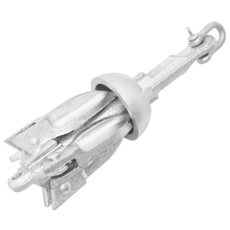 vidaXL Klappanker Silbern 0,7 kg Temperguss