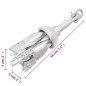 vidaXL Klappanker Silbern 0,7 kg Temperguss vidaXL Klappanker Silbern 0,7 kg Temperguss