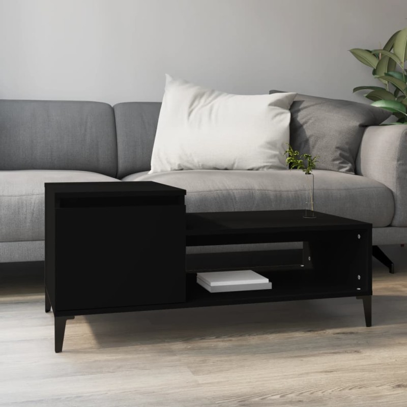 vidaXL Couchtisch Schwarz 100x50x45 cm Holzwerkstoff vidaXL Couchtisch Schwarz 100x50x45 cm Holzwerkstoff