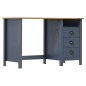 vidaXL Schreibtisch Hill mit 3 Schubladen Grau 120x50x74cm Kiefernholz vidaXL Schreibtisch Hill mit 3 Schubladen Grau 120x50x74cm Kiefernholz