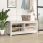 vidaXL Schuhbank Weiß 110x38x45,5 cm Massivholz Kiefer vidaXL Schuhbank Weiß 110x38x45,5 cm Massivholz Kiefer