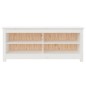 vidaXL Schuhbank Weiß 110x38x45,5 cm Massivholz Kiefer vidaXL Schuhbank Weiß 110x38x45,5 cm Massivholz Kiefer