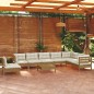 9-tlg. Garten-Lounge-Set mit Kissen Honigbraun Kiefernholz 9-tlg. Garten-Lounge-Set mit Kissen Honigbraun Kiefernholz