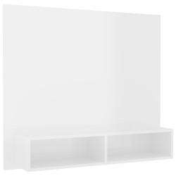 vidaXL TV-Wandschrank Hochglanz-Weiß 102x23,5x90 cm Holzwerkstoff
