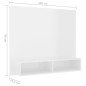 vidaXL TV-Wandschrank Hochglanz-Weiß 102x23,5x90 cm Holzwerkstoff vidaXL TV-Wandschrank Hochglanz-Weiß 102x23,5x90 cm Holzwerkstoff