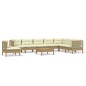 9-tlg. Garten-Lounge-Set mit Kissen Honigbraun Kiefernholz 9-tlg. Garten-Lounge-Set mit Kissen Honigbraun Kiefernholz