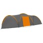 vidaXL Camping-Zelt Iglu 650x240x190 cm 8 Personen Grau und Orange vidaXL Camping-Zelt Iglu 650x240x190 cm 8 Personen Grau und Orange