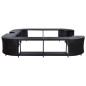 vidaXL Whirlpool-Umrandung Quadratisch Schwarz 268x268x55 Poly Rattan vidaXL Whirlpool-Umrandung Quadratisch Schwarz 268x268x55 Poly Rattan