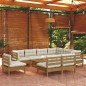 vidaXL 10-tlg. Garten-Lounge-Set mit Kissen Honigbraun Kiefernholz vidaXL 10-tlg. Garten-Lounge-Set mit Kissen Honigbraun Kiefernholz
