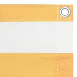 vidaXL Balkon-Sichtschutz Weiß und Gelb 120x600 cm Oxford-Gewebe