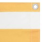 vidaXL Balkon-Sichtschutz Weiß und Gelb 120x600 cm Oxford-Gewebe vidaXL Balkon-Sichtschutz Weiß und Gelb 120x600 cm Oxford-Gewebe
