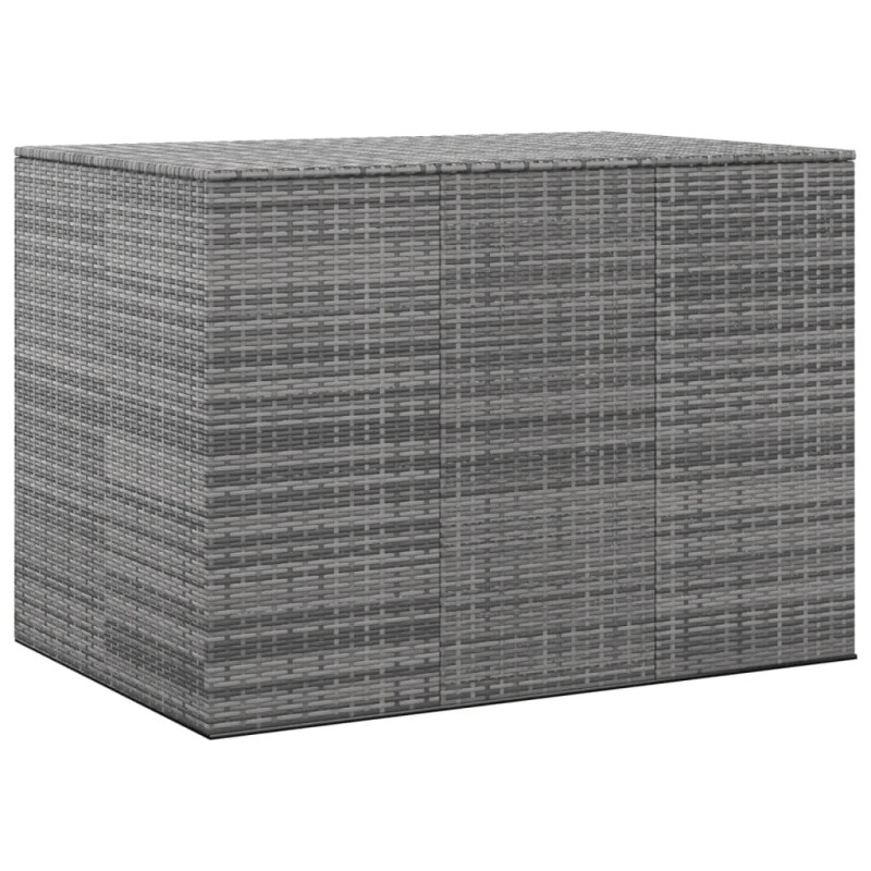 vidaXL Garten-Kissenbox PE Rattan 145x100x103 cm Grau vidaXL Garten-Kissenbox PE Rattan 145x100x103 cm Grau