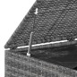 vidaXL Garten-Kissenbox PE Rattan 145x100x103 cm Grau vidaXL Garten-Kissenbox PE Rattan 145x100x103 cm Grau