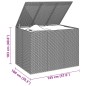 vidaXL Garten-Kissenbox PE Rattan 145x100x103 cm Grau vidaXL Garten-Kissenbox PE Rattan 145x100x103 cm Grau