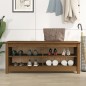 vidaXL Schuhbank Honigbraun 110x38x45,5 cm Massivholz Kiefer vidaXL Schuhbank Honigbraun 110x38x45,5 cm Massivholz Kiefer