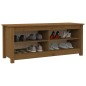 vidaXL Schuhbank Honigbraun 110x38x45,5 cm Massivholz Kiefer vidaXL Schuhbank Honigbraun 110x38x45,5 cm Massivholz Kiefer
