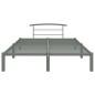 vidaXL Bettgestell Grau Metall 160x200 cm vidaXL Bettgestell Grau Metall 160x200 cm