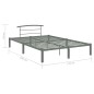 vidaXL Bettgestell Grau Metall 160x200 cm vidaXL Bettgestell Grau Metall 160x200 cm