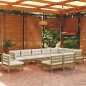 11-tlg. Garten-Lounge-Set mit Kissen Honigbraun Kiefernholz 11-tlg. Garten-Lounge-Set mit Kissen Honigbraun Kiefernholz