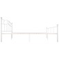 vidaXL Bettgestell Weiß Metall 180×200 cm vidaXL Bettgestell Weiß Metall 180×200 cm