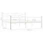 vidaXL Bettgestell Weiß Metall 180×200 cm vidaXL Bettgestell Weiß Metall 180×200 cm