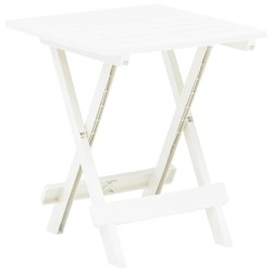 vidaXL Gartentisch Klappbar Weiß 45x43x50 cm Kunststoff 