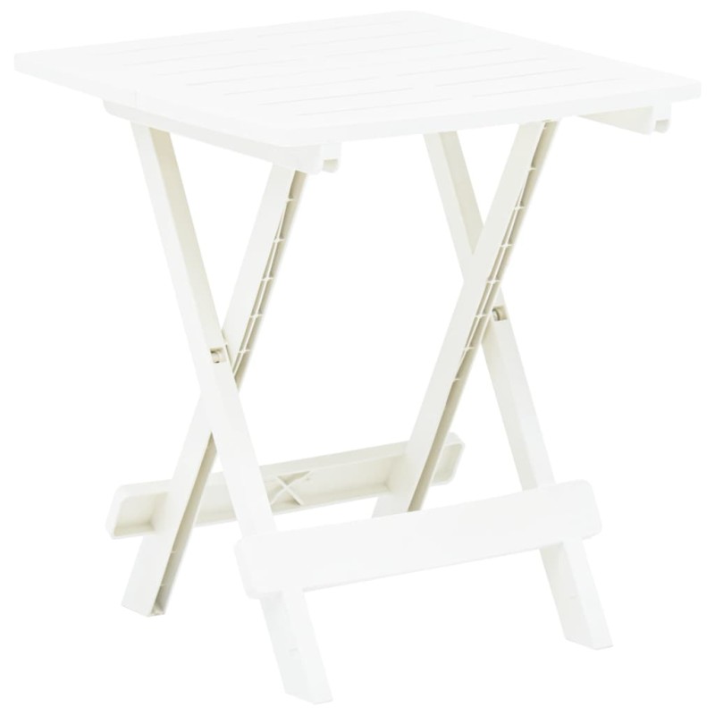 vidaXL Gartentisch Klappbar Weiß 45x43x50 cm Kunststoff vidaXL Gartentisch Klappbar Weiß 45x43x50 cm Kunststoff