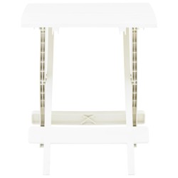 vidaXL Gartentisch Klappbar Weiß 45x43x50 cm Kunststoff 