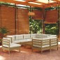 10-tlg. Garten-Lounge-Set mit Kissen Honigbraun Kiefernholz 10-tlg. Garten-Lounge-Set mit Kissen Honigbraun Kiefernholz