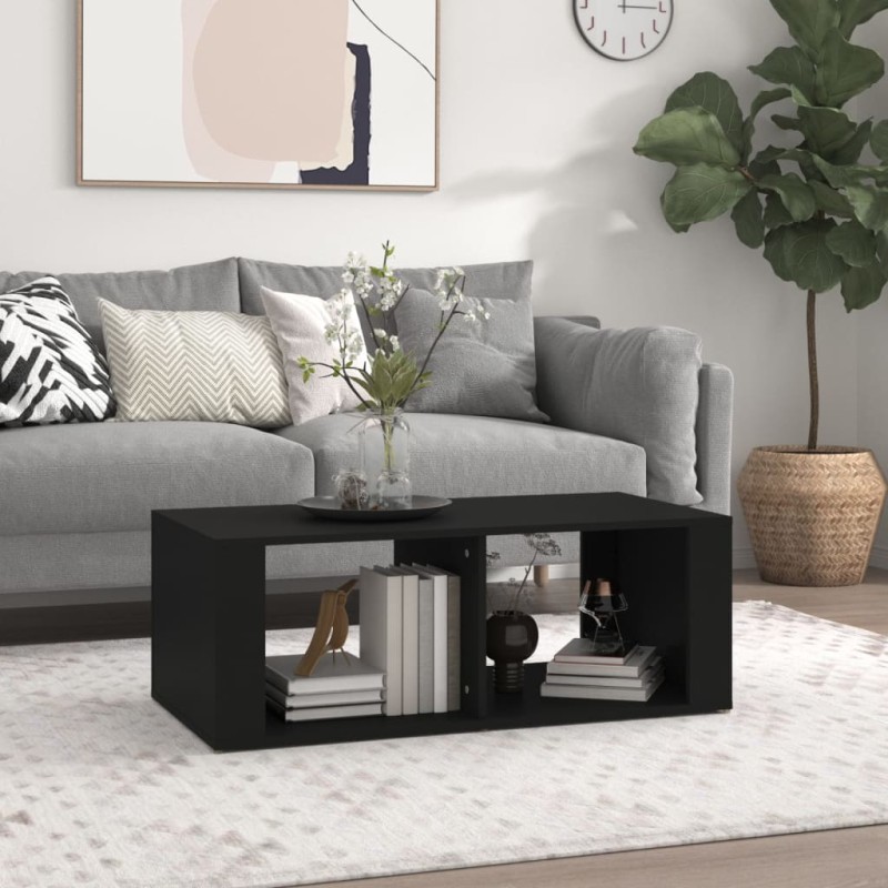 vidaXL Couchtisch Schwarz 100x50x36 cm Holzwerkstoff vidaXL Couchtisch Schwarz 100x50x36 cm Holzwerkstoff