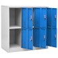 vidaXL Schließfachschrank Hellgrau und Blau 90x45x92,5 cm Stahl vidaXL Schließfachschrank Hellgrau und Blau 90x45x92,5 cm Stahl