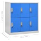 vidaXL Schließfachschrank Hellgrau und Blau 90x45x92,5 cm Stahl vidaXL Schließfachschrank Hellgrau und Blau 90x45x92,5 cm Stahl