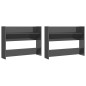 vidaXL Wand-Schuhschränke 2 Stk. Hochglanz-Grau 80x18x60cm vidaXL Wand-Schuhschränke 2 Stk. Hochglanz-Grau 80x18x60cm