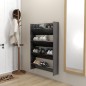vidaXL Wand-Schuhschränke 2 Stk. Hochglanz-Grau 80x18x60cm vidaXL Wand-Schuhschränke 2 Stk. Hochglanz-Grau 80x18x60cm
