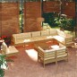 11-tlg. Garten-Lounge-Set mit Kissen Honigbraun Kiefernholz 11-tlg. Garten-Lounge-Set mit Kissen Honigbraun Kiefernholz